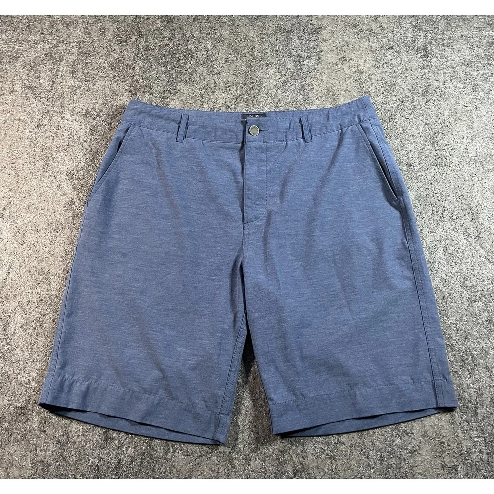 Faherty All Day Shorts Mens 34 Navy Blue 9